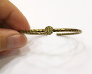 Bracelet Blank Cuff Bezel Bangle Blank Glass Cabochon Base Bezel Hammered Bracelet Adjustable Antique Bronze Bracelet (8mm ) G19329