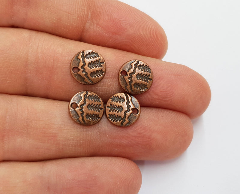 20 Copper Charms Antique Copper Plated Charms (10mm)  G19735