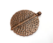 Hammered Copper Pendant Antique Copper Plated Pendant (74x60mm)  G19738