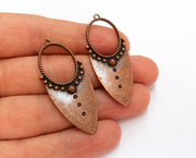 2 Copper Charms Antique Copper Plated Charms (51x21mm)  G19740