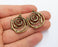 4 Antique Bronze Charms Antique Bronze Plated Charms (32x26mm) G19744