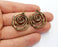 4 Antique Bronze Charms Antique Bronze Plated Charms (32x26mm) G19744