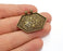 2 Antique Bronze Charms Connector Antique Bronze Plated Charms (40x30mm)  G19754