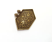 2 Antique Bronze Charms Connector Antique Bronze Plated Charms (40x30mm)  G19754