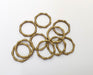 10 Bone Shape Circle Charm Connector Antique Bronze Plated Charms  (21 mm)  G19758