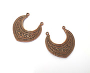 2 Copper Charms Connector Antique Copper Plated Charms (32x32mm)  G19760