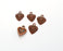 10 Heart Charms Antique Copper Plated Charms (14x11mm)  G19787