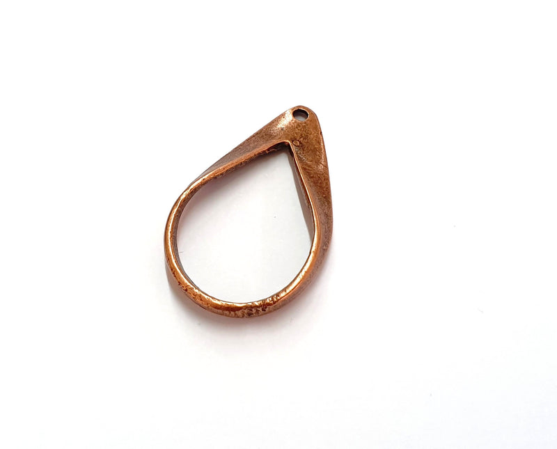 2 Copper Charms Antique Copper Plated Charms (40x25mm) G19790