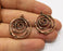 4 Copper Charms Antique Copper Plated Charms (31x27mm)  G19399