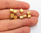 10 Gold Plated Brass Tube Beads Gold Plated Beads 6x6mm  G19820