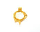 Gold Pendant Blank Brass Bezel Base Setting Necklace Blank Mountings Gold Plated Brass (15 mm blank) G19829