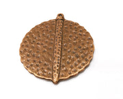 Hammered Copper Charms Antique Copper Plated Charms (71x61mm)  G19407