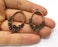 2 Flower Charms Antique Copper Plated Charms (40x24mm)  G19408