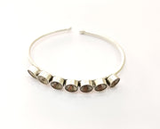 Silver Bracelet Blanks Cuff Blanks Adjustable Blank Antique Silver Plated Brass ( 7mm Cone Blanks ) G19440