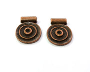 2 Copper Charms Antique Copper Plated Charms (27x22mm)  G19446