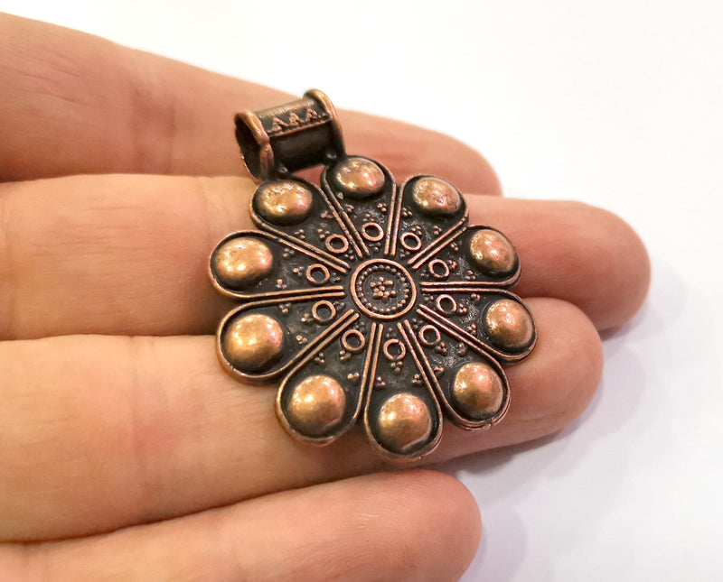 Copper Pendant Antique Copper Plated Pendant (46x38mm)  G19447