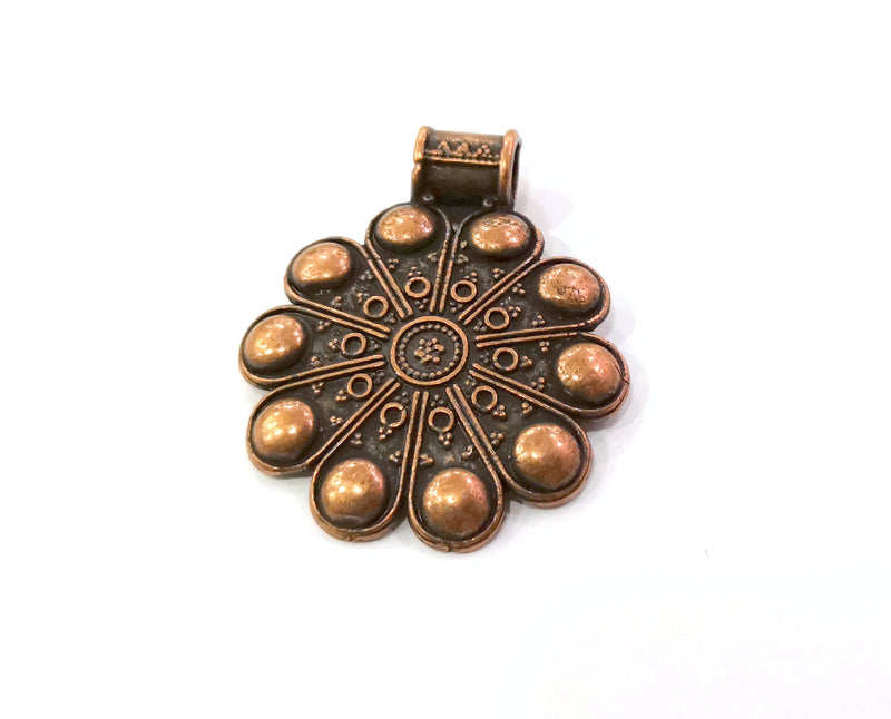 Copper Pendant Antique Copper Plated Pendant (46x38mm)  G19447
