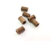 5 Copper Tube Beads Antique Copper Plated Beads (13x8mm)  G19461