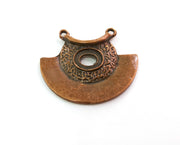 2 Copper Charms Connector Antique Copper Plated Charms (36x42mm)  G19470