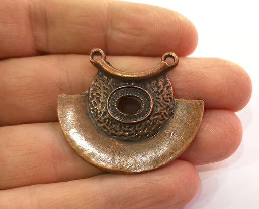 2 Copper Charms Connector Antique Copper Plated Charms (36x42mm)  G19470