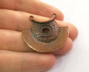 2 Copper Charms Connector Antique Copper Plated Charms (36x42mm)  G19470
