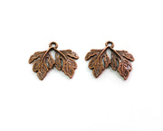 8 Leaf Charms Antique Copper Plated Charms (19x22mm) G19481
