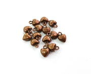 20 Heart Charms Antique Copper Plated Charms (9x7mm)  G19483