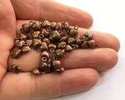 20 Heart Charms Antique Copper Plated Charms (9x7mm)  G19483