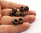 6 Star Rondelle Beads Antique Copper Plated Beads (11mm)  G19489