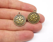 4 Clover Charms Antique Bronze Plated Charms (23x20mm)  G19882