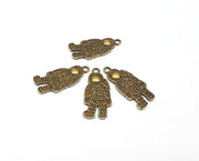 5 Astronaut Charms Antique Bronze Plated Charms (27x12mm)  G19886