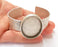 Bracelet Blank Resin Bangle Dry Flower inlay Blank Cuff Bezel Glass Cabochon Base Hammered Adjustable Antique Silver (40x30mm ) G19901