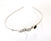 Dragonfly Crown Headband Base Blanks Circlet Settings Antique Silver Plated Brass Adjustable (9mm Bezel Size)  G19563