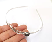 Branch Leaves Crown Headband Base Blanks Circlet Settings Antique Silver Plated Brass Adjustable (10mm Bezel Size)  G19578