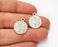 6 Flower Charms Antique Silver Plated Charms (20x16mm) G19584