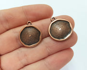 5 Copper Charms Antique Copper Plated Charms (23x19mm)  G19611