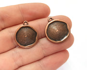 5 Copper Charms Antique Copper Plated Charms (23x19mm)  G19611