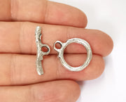 Branch Shape Toggle Clasps 4 sets Antique Silver Plated Toggle Clasp Findings 23x19mm+28x9mm  G19637