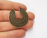 2 Antique Bronze Charms Connector Antique Bronze Plated Charms (37x34mm)  G19664