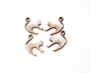 10 Cats Charms Antique Copper Plated Charms (19x13mm)  G19678