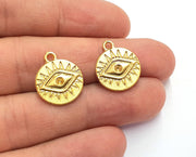 5 Eye Charms Gold Plated Charms (18x15mm) G19689
