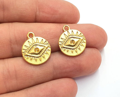 5 Eye Charms Gold Plated Charms (18x15mm) G19689