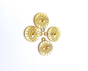 5 Eye Charms Gold Plated Charms (18x15mm) G19689