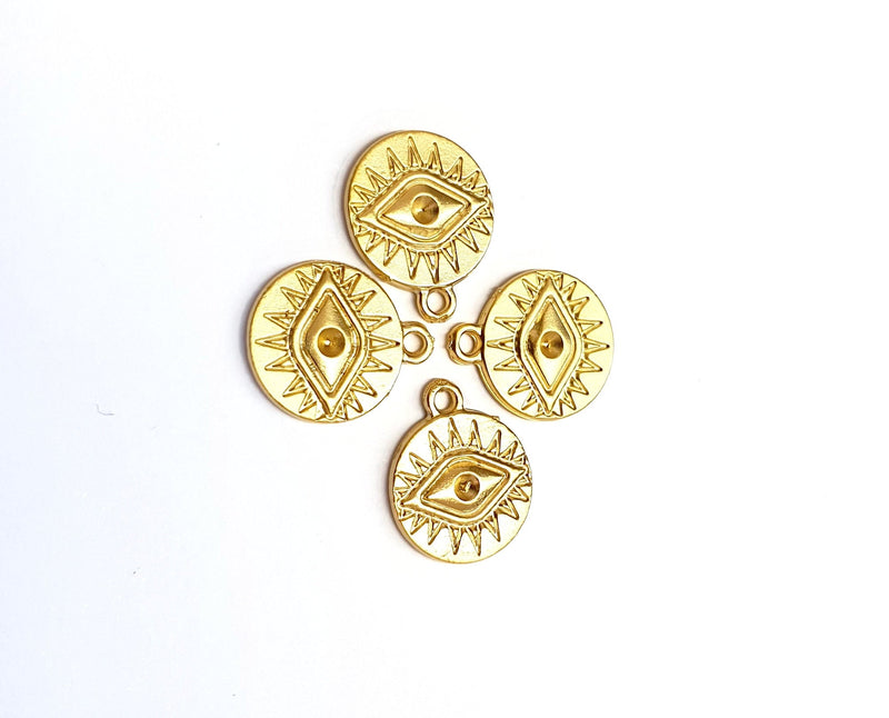 5 Eye Charms Gold Plated Charms (18x15mm) G19689