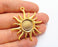 Sun Charms Blank Bezel Resin Bezel Mosaic Mountings Gold Plated Charms (47x43mm)( 16 mm Bezel Inner Size)  G19694