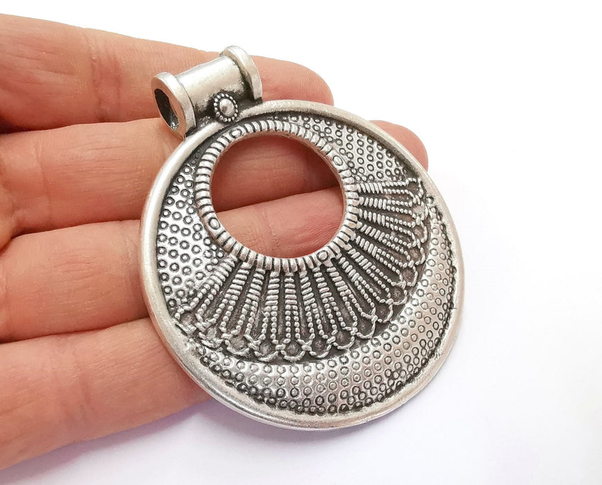 Silver Pendant Antique Silver Plated Pendant (75x63mm)  G20089