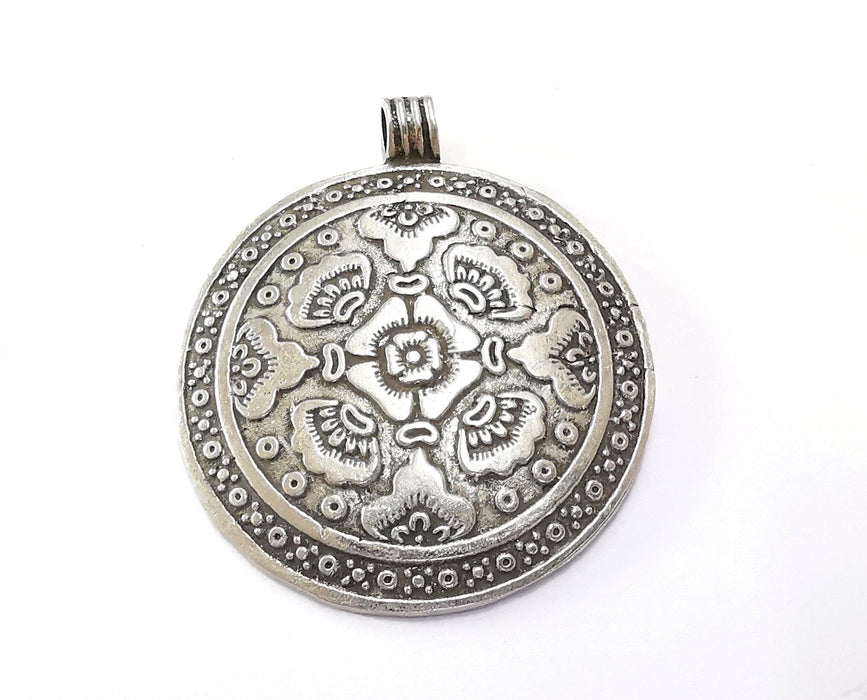 Silver Pendant Antique Silver Plated Pendant (52x45mm)  G20093