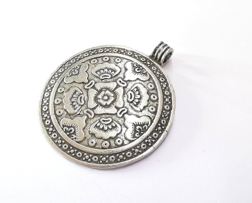 Silver Pendant Antique Silver Plated Pendant (52x45mm)  G20093