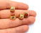 5 Shiny Gold Tube Beads Shiny Gold Plated Beads  (12x8 mm)  G19716