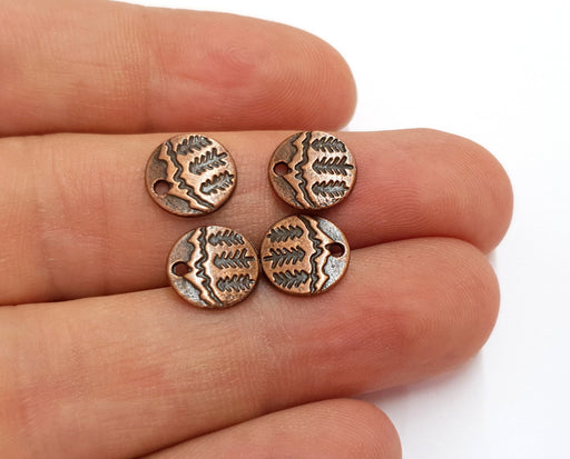 20 Copper Charms Antique Copper Plated Charms (10mm)  G19735